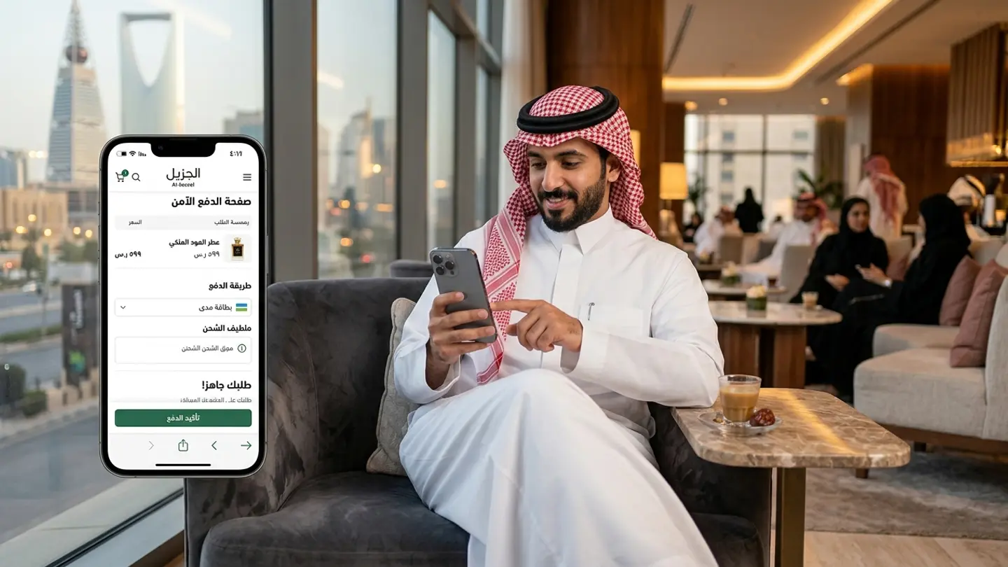 عميل سعودي يكمل شراءً فوريًا وسلسًا عبر متصفح الهاتف في الرياض
